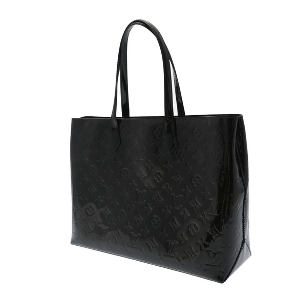 Louis Vuitton Vernis Wilshire Tote Blue Infini Black Monogram Handbag - Picture 2 of 11